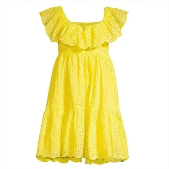 New! Lilly Pulitzer Asteria Eyelet Babydoll Dress in Resort Yellow‎ - Picture 6 of 11